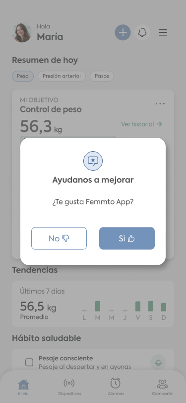Pedido tras la medición